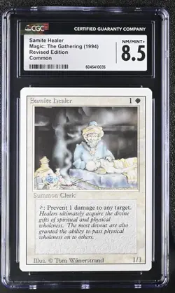 MTG Magic: The Gathering English Samite Healer 1994 Revised Edition CGC 8.5 - Image 1
