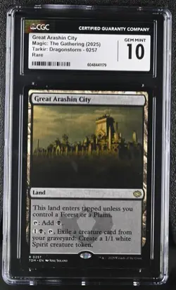 MTG Magic The Gathering Great Arashin City Tarkir Dragonstorm CGC GEM 10 TOP POP - Image 1