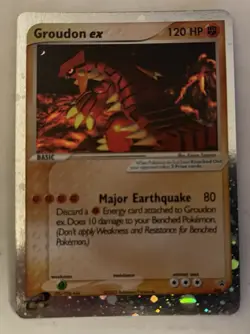 Pokemon 2003 Groudon EX Holo Black Star Promo 002 EX - Image 1