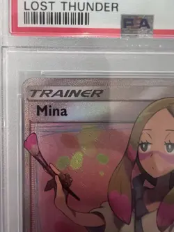 Pokemon 2018 Sm-Lost Thunder Mina Full Art Holo Ultra Rare PSA 10 211/214 - Image 2