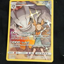 Pokemon TCG Steelix Secret Rare Holo 247/236 SM-Cosmic Eclipse 170 HP Card - Image 1