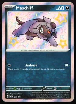 Maschiff SVP 071 Scarlet & Violet Black Star Promo Near Mint Pokemon Card - Image 1