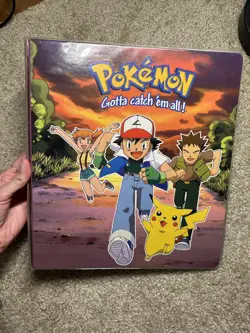1999 Nintendo Original Pokemon Card Game 3-ring Binder Ash, Friends & Pikachu - Image 1