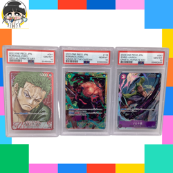 PSA 10 of Roronoa Zoro OP01-001, OP06-118, OP05-067 One Piece Card Game Japanese - Image 1