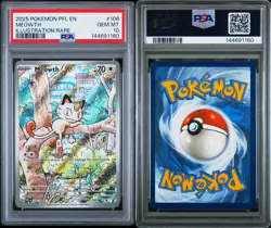 2025 Pokemon Phantasmal Flames Meowth Illustration Rare #106/094 PSA 10 Gem Mt - Image 3