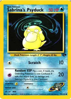 Pokemon TCG Sabrina's Psyduck Gym Challenge 99/132 Regular Unlimited LP/MP - Image 1
