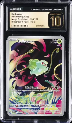 2025 POKEMON MEGA EVOLUTIONS ILLUSTRATION RARE #133 BULBASAUR CGC 10 PRISTINE - Image 1