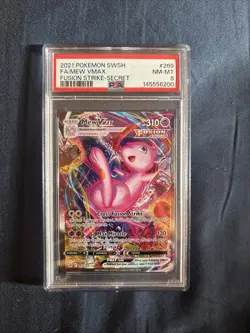 2021 Pokemon SWSH FA/MEW VMAX Fusion Strike Secret #268 PSA 8 - Image 1