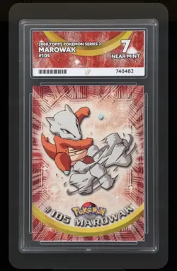 Ace Grade 7 - 2000 - Marowak - Topps Pokemon Series 2 - 105 - Image 1