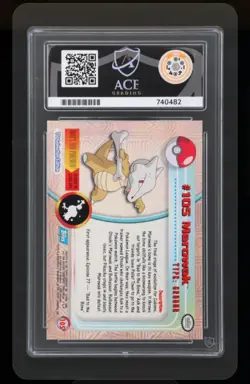 Ace Grade 7 - 2000 - Marowak - Topps Pokemon Series 2 - 105 - Image 2