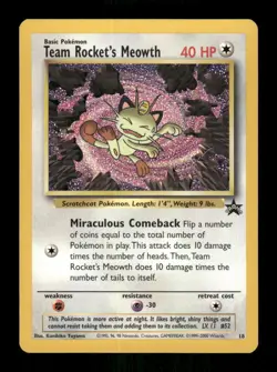 Pokemon Team Rocket's Meowth Promo WoTC Promo 18/53 LP - Image 1