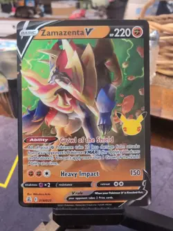 Zamazenta V - 018/025 Celebrations 25th Anniversary Holo Rare Pokemon - NM - Image 1