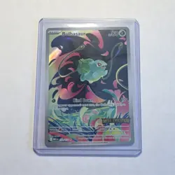 Pokemon Bulbasaur Holo Illustration Rare 133/132 Stamped Mega Evolution TCG Card - Image 1