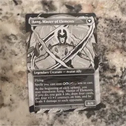 Magic: The Gathering Custom Art Aang Legendary Creature Card Lot of 4 - Image 1