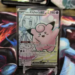 Pokemon TCG Lillie's Clefairy EX Holo Ultra Rare Card 173/159 Journey Together - Image 1