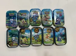 Pokemon TCG Sinnoh Stars Mini Tins Set of 5 EMPTY (No Cards) Includes Art & Coin - Image 1