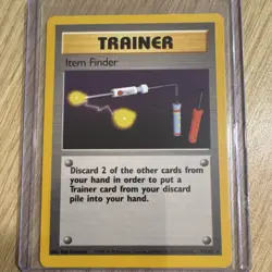 1999 Pokemon Item Finder Rare Trainer Base Set Card 74/102 Vintage WOTC - Image 1