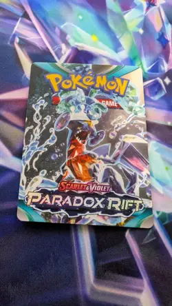 Pokemon TCG Paradox Rift Trainer Tips Art Card Ft. Garchomp Ex - Image 1