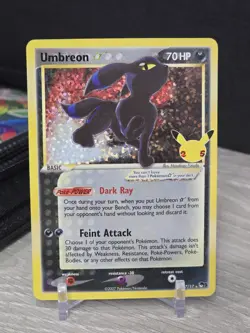 Pokemon Card TCG Umbreon Celebrations 17/17 Gold Star Pokemon TCG Holo Rare NM - Image 3