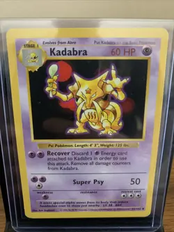 Pokemon TCG Kadabra Card 32/102 Uncommon Shadowless Base Set MP - Image 1