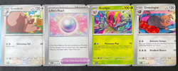 Pokemon ERROR Misaligned & Miscut Connecting Sequence 4 Cards Journey Together - Image 1