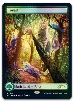 Forest (1515) #1515 (Foil) (NM) Secret Lair Drop SLD Magic MTG - Image 1