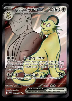 Team Rocket's Persian ex 219/182 Ultra Rare Destined Rivals Pokemon Card - Image 1