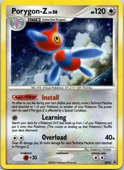 Porygon-Z DP35 Holo Diamond and Pearl Black Star Promo Pokemon Card LP - Image 1