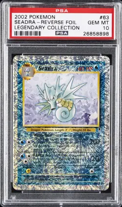 2002 POKEMON LEGENDARY COLLECTION #63 SEADRA-REVERSE FOIL PSA 10 - Image 1