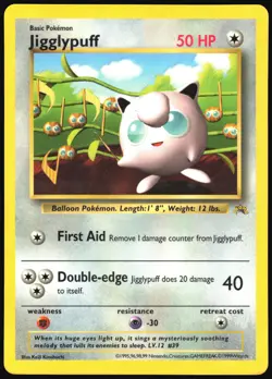 JIGGLYPUFF NO. 039 GREY STAR PROMO POKEMON JAPANESE GLOSSY 1999 MP - Image 2