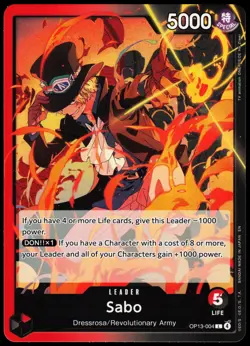 SABO (004) OP13-004 OP13 CARRYING ON HIS WILL ONE PIECE LEADER 2025 NM - Image 2