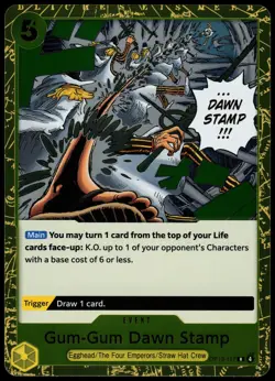 GUM-GUM DAWN STAMP OP13-117 OP13 CARRYING ON HIS WILL ONE PIECE RARE 2025 NM - Image 2