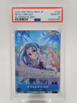 2025 One Piece JP EB03 Nefeltari Vivi Alternate Art PSA 10 - Image 1