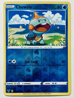 Chewtle 038/185 Vivid Voltage Reverse Holo Common Pokemon Card NEAR MINT - Image 1
