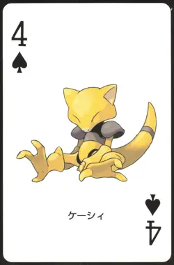 ABRA 4 OF SPADES POKEMON POKER CARD JAPANESE 2004 - Image 2