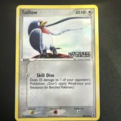 Pokemon Card Taillow EX Delta Species Stamped Common Reverse Holo 86/113 - Image 1
