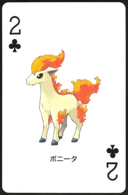 PONYTA 2 OF CLUBS POKER CARD POKEMON JAPANESE 2004 - Image 2
