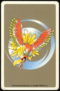 FLAREON NO. 136 8 OF CLUBS GOLD POKEMON POKER CARD JAPANESE GOLD 1999 - Image 3