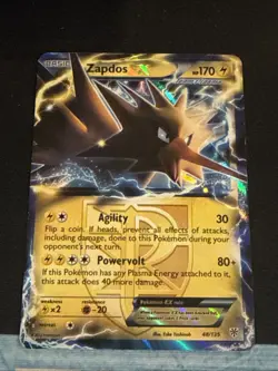 2012 Zapdos EX 48/135 Holo Ultra Rare Pokemon Card Team Plasma - Image 1
