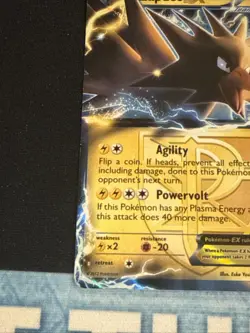 2012 Zapdos EX 48/135 Holo Ultra Rare Pokemon Card Team Plasma - Image 2