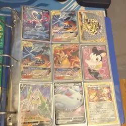Pokemon TCG Foil Card Lot Binder Charmander Pikachu Mewtwo GX V EX English - Image 1