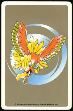 AERODACTYL NO. 142 8 OF SPADES POKEMON GOLD POKER CARD JAPANESE 1999 - Image 3