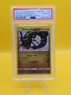 2017 Pokemon Sun & Moon Shining Rayquaza PSA 10 Holo #56 Card - Image 2
