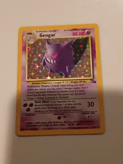 Pokemon TCG Gengar Fossil Holo Card 5/62 Unlimited Rare Vintage WOTC - Image 1