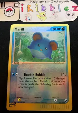 Marill 68/100 NM Reverse Holo EX Sandstorm Pokemon Card. Free Tracked Shipping! - Image 1