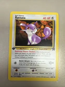 1st Edition Rattata - Team Rocket - #66/82 - Vintage Pokemon Card 2000 WOTC - Image 1