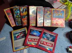 10 Pokemon TC 3 Trainer Cards 1 Mega Card And Rest Are Basic Holofoil Cards - Image 2