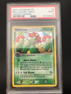 Pokemon Bellossom Holo EX Unseen Forces 3/115 PSA 9 MINT - Image 1