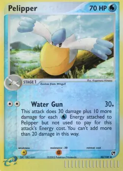 PELIPPER 50/100 SANDSTORM REVERSE HOLO POKEMON TCG 2003 NM - Image 1