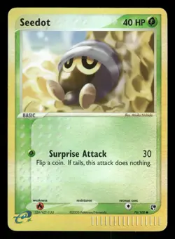 Pokemon Seedot Common Sandstorm 76/100 LP Reverse Holo - Image 1
